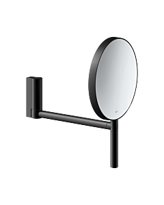 Keuco Plan cosmetic mirror 17649370002, 5x magnification, Ø 193mm, unlit, black