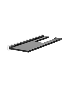 Keuco Edition 90 Square porte-papier toilette 19173018000 avec étagère en verre, chromé / verre fumé