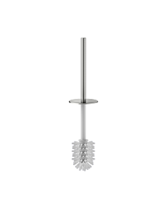 KEUCO Edition 400 toilet brush 19964210011 with handle and lid, for toilet brush set, stainless steel finish/white