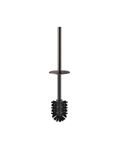 KEUCO Edition 400 brosse WC 19964350011 avec poignée et couvercle, pour set de brosse WC, titane brossé noir/ blanc