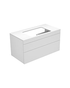 Keuco Edition 400 Waschtischunterbau 31572400000 100x54,6x53,5cm, ohne Hahnloch, Weiss Hochglanz