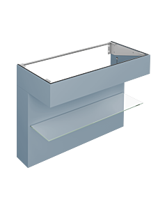 Keuco Edition 11 Art Vanity unit 32510531201 120x87x49cm, with shelf, interior lighting, satin finish, blue satin