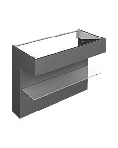 Keuco Edition 11 Art Vanity unit 32510541201 120x87x49cm, with shelf, interior lighting, satin finish, smoke