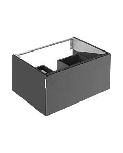 Keuco vanity unit Edition 11 Art 32511340801 80x35x49cm, 2000 front pull-out, interior lighting, satin finish lacquer, glass satined, smoke