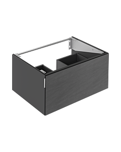 Keuco Waschtischunterschrank Edition 11 Art 32511820800 80x35x49cm, 1 Frontauszug, Lack seidenmatt, Keramik, smoke, basalt