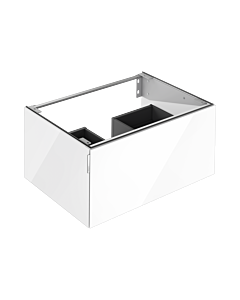 Meuble sous-vasque Keuco Edition 11 Art 32511830801 80x35x49cm, tiroir frontal 2000 , éclairage intérieur, verre, blanc