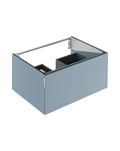 Keuco vanity unit Edition 11 Art 32511860801 80x35x49cm, 2000 front pull-out, interior lighting, satin glass, blue satin