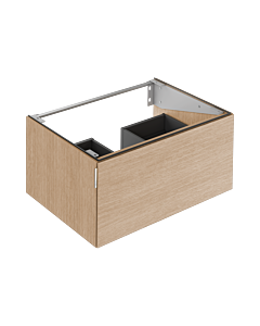 Keuco vanity unit Edition 11 Art 32511890801 80x35x49cm, 2000 front pull-out, interior lighting, veneer, Eiche hell