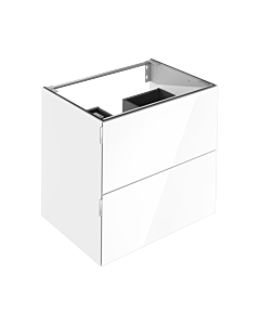Keuco Edition 11 Art Vanity unit 32512300801 80x70x49cm, 2 front drawers, interior lighting, satin finish, glass, white