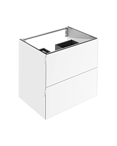Keuco Edition 11 Art Vanity unit 32512310800 80x70x49cm, 2 front drawers, satin finish lacquer, satin glass, white