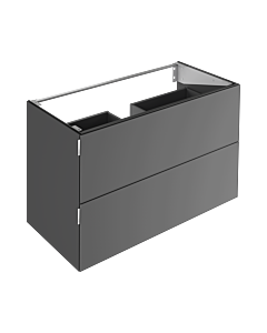 Keuco Edition 11 Art Vanity unit 32512341201 120x70x49cm, 2 front drawers, interior lighting, satin finish lacquer, glass satined, smoke