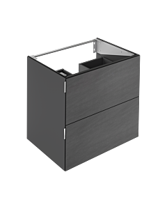 Keuco Edition 11 Art vanity unit 32512820800 80x70x49cm, 2 front drawers, satin finish, Bathroom ceramics , smoke, basalt