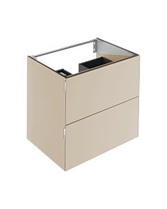Keuco Edition 11 Art Vanity unit 32512850800 80x70x49cm, 2 front drawers, satin glass, sand