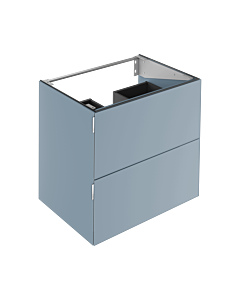 Keuco Edition 11 Art Vanity unit 32512860800 80x70x49cm, 2 front drawers, satin glass, blue satin