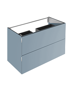 Keuco Edition 11 Art Vanity unit 32512861201 120x70x49cm, 2 front drawers, interior lighting, satin glass, blue satin