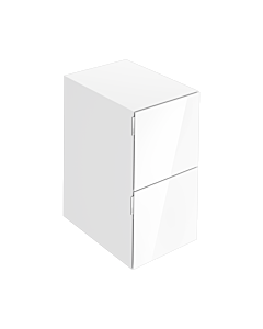 Keuco Edition 11 Art Buffet 32542300400 40x70x49cm, 2 tiroirs frontaux, laque satinée, verre, blanc