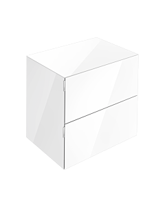 Keuco Edition 11 Art Buffet 32542830800 80x70x49cm, 2 tiroirs frontaux, verre, blanc
