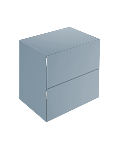 Keuco Edition 11 Art Sideboard 32542860801 80x70x49cm, 2 front drawers, interior lighting, satin-finished glass, blue satin