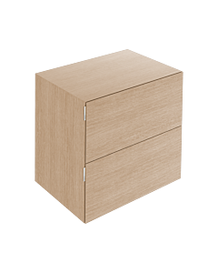 Keuco Edition 11 Art 32542890801 80x70x49cm, 2 tiroirs frontaux, éclairage intérieur, placage, Eiche hell