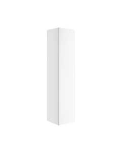 Keuco Edition 11 Art armoire haute 32553310401 40x180x36cm, 2000 -porte, charnières à gauche, avec électricité, laque satinée, verre satiné, blanc