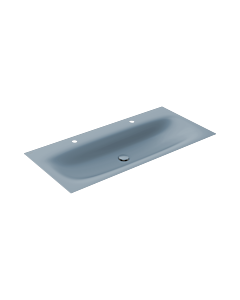 Keuco Edition 11 Art Einbau-Doppelwaschtisch 32590531202 blue satin, 120,6x0,4x49,3cm, 2x1 Hahnloch