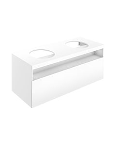 Keuco Stageline vanity unit 32893180000 with pull-out drawer. 1400x550x490mm, cashmere