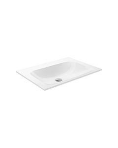 Keuco X-Line Keramik-Waschtisch 33150316500 65,5x49,3cm, ohne Überlauf und Hahnloch, weiß