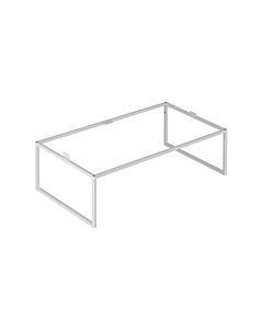 Keuco X-Line Bodengestell 33198290003 80x25x47cm, Dekor inox seidenmatt, Glas inox satiniert