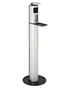 Keuco Plan Desinfektionsmittelspender 34957170100 silber-eloxiert/schwarz, Standmodell, mit Fenster