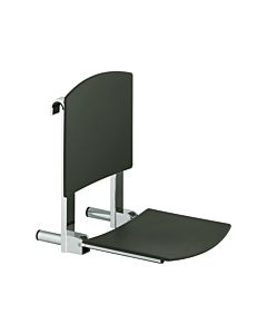 Keuco Plan Care Klappsitz 34981010037 verchromt/schwarzgrau, zum Einhängen