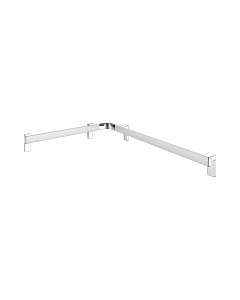 Keuco Axess shower/bath handrail 35011176801 aluminum silver anodised/chromed, 650 x 850 mm