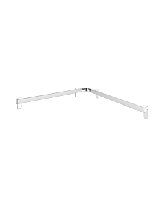 Keuco Axess shower/bath handrail 35011178800 aluminum silver anodised/chromed, 850 x 850 mm