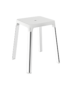 Keuco Axess Hocker 35082010051 Sitzfläche 338mm, verchromt/weiß