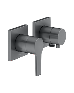 Keuco Edition 11 shower fitting 51151131122 brushed black chrome, 2 Verbraucher , concealed installation, with wall connection bend