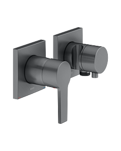 Keuco Edition 11 shower fitting 51151131222 brushed black chrome, 2 Verbraucher , with wall elbow and shower holder