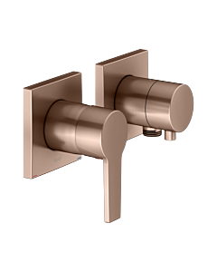 KEUCO Edition 11 single lever mixer set 51151291122 for 2 Verbraucher , with hose connection, brushed rose gold