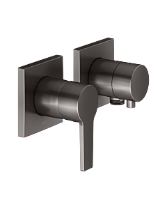 KEUCO Edition 11 single lever mixer set 51151351122 for 2 Verbraucher , with hose connection, brushed titanium black