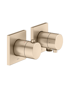 Keuco Edition 11 shower thermostat 51153031122 brushed bronze, concealed installation, 2 Verbraucher , with wall connection bend