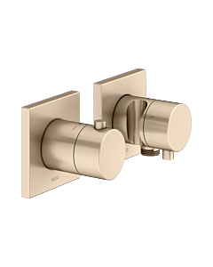 Keuco Edition 11 shower thermostat 51153031232 brushed bronze, 3 Verbraucher , concealed installation, with wall elbow and shower holder