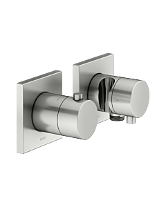 KEUCO Edition 11 thermostatic mixer set 51153211222 for 2 Verbraucher , with hose connection and shower holder, stainless steel finish