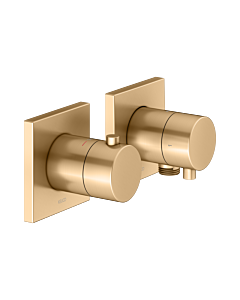 KEUCO Edition 11 thermostatic mixer set 51153251122 for 2 Verbraucher , with hose connection, brushed brass