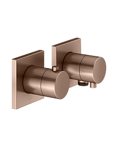 KEUCO Edition 11 thermostatic mixer set 51153291122 for 2 Verbraucher , with hose connection, brushed rose gold