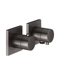 KEUCO Edition 11 thermostatic mixer set 51153351122 for 2 Verbraucher , with hose connection, brushed titanium black