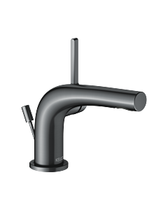 Keuco Edition 400 mitigeur lavabo 51504130000 Projection 115mm, avec garniture de vidage , chrome noir brossé