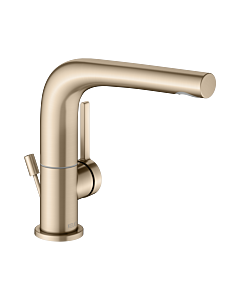 Keuco Edition 400 basin mixer 51505030000 projection 153mm, swivelling, with pop-up waste, brushed bronze