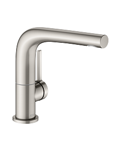 Keuco Edition 400 basin mixer 51505050100 brushed nickel, 156 mm, swivelling, without pop-up waste