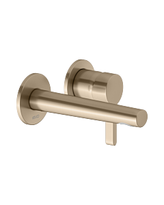 Keuco Edition 400 basin mixer 51516030201 flush-mounted installation, without waste fitting, brushed bronze, projection 165 mm