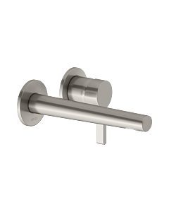 Keuco Edition 400 basin mixer 51516050200 concealed installation, without waste fitting, brushed nickel, projection 197 mm