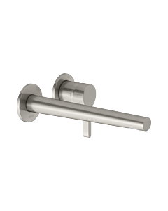 Keuco Edition 400 basin mixer 51516050202 concealed installation, without waste fitting, brushed nickel, projection 243 mm