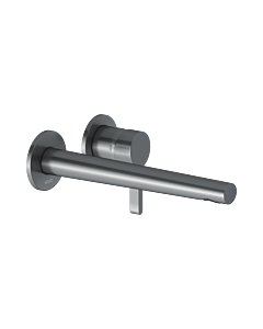 Keuco Edition 400 basin mixer 51516130202 concealed installation, without waste fitting, brushed black chrome, projection 243 mm